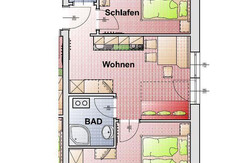 Appartement A2, Skizze