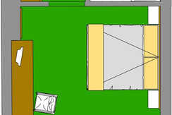 Doppelzimmer Alpenklang, Skizze 1