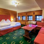 Photo of Family room, shower or bath, toilet