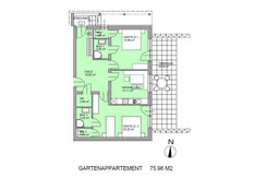Grundriss Gartenappartement