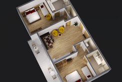 Grundriss Appartement B2/C2