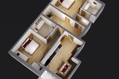 Grundriss Appartement D2