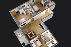 Grundriss Appartement B3/C3