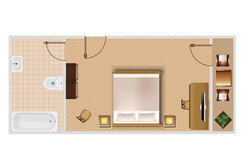 Skizze Doppelzimmer Dachgeschoss