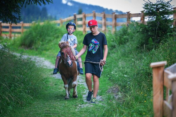 pony riding in summer