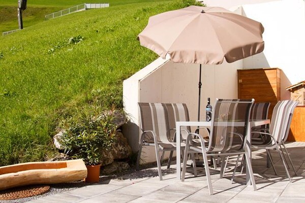 Eigene Terrasse für jedes Appartement