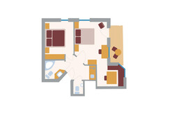 Appartement SAPHIR Terrasse - Skizze