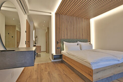 Schlafzimmer mit Bad