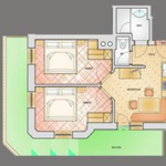 Bild von Apartment Typ 2 Standard/2 Schlafräume/Dusche, WC