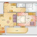 Bild von Apartment Typ 1/Wohn-Schlafraum/Dusche,