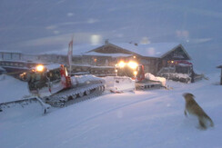 Die Pistenpully's bei der Arbeit