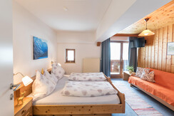 Schlafzimmer blau Panorama