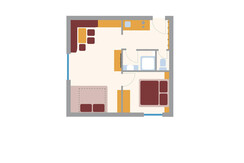 Appartement QUARTETT im Souterrain - Skizze