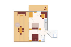 Appartement QUARTETT mit Terrasse - Skizze