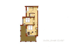 Grundriss Suite SWEET ZIRBE