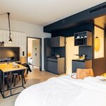 Photo of Hotel suite, shower, toilet, balcony