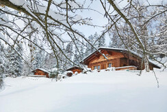 chalets in winter