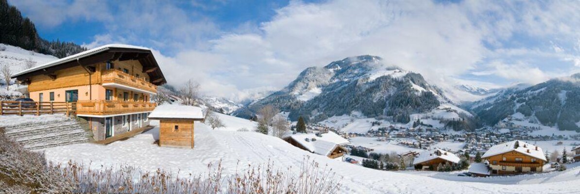 Panorama Pension im Winter 2