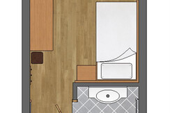 Reiters Wohlfühlhotel - Grundriss Einzelzimmer