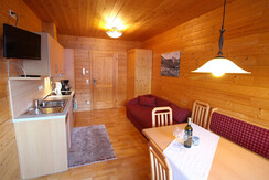 Obytný prostor ve srubu