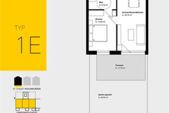 Gartenapp. 1 E -  Grundriss 1E
