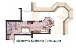 Grundriss Alpenstyle Edelweiss Turm