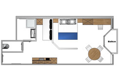 Himmelsschlüssel | 1 Raum | mit Balkon |35m²