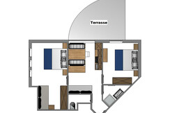 Morgensun | 3 Raum Teeküche | Südterrasse | 50m²