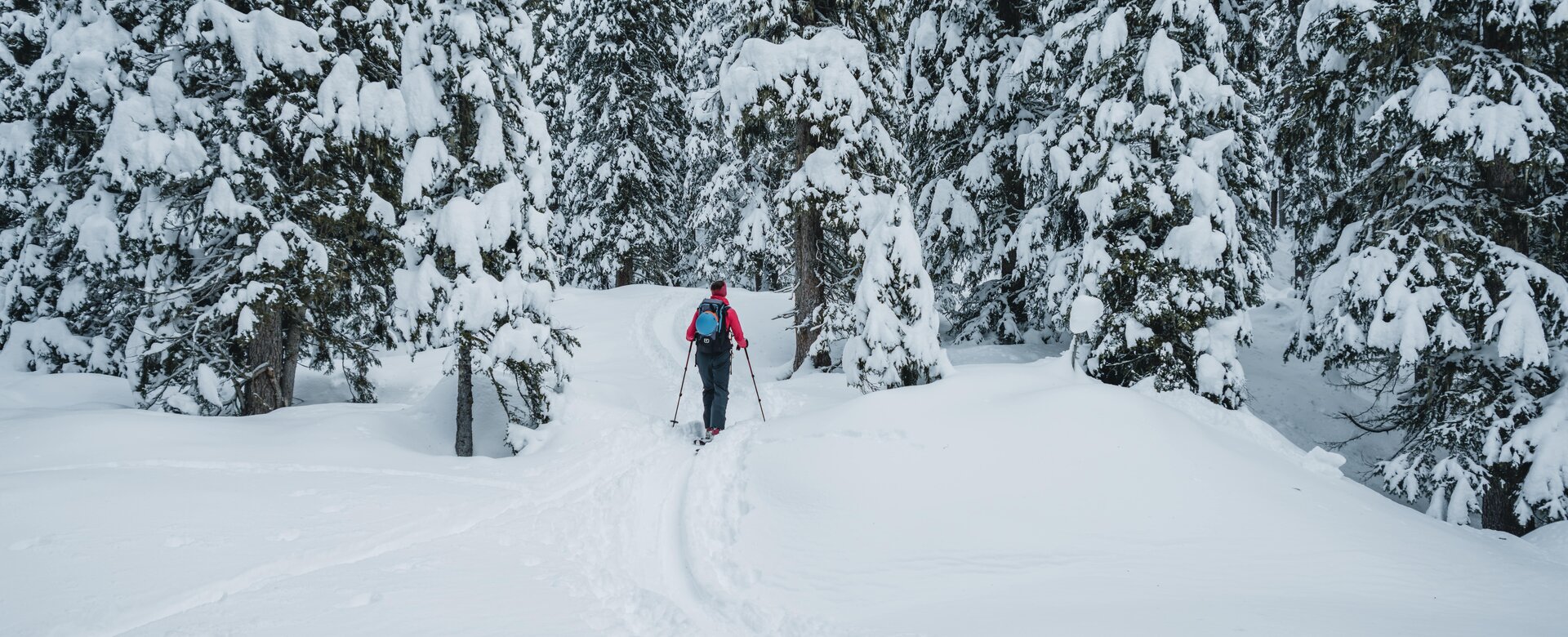 Skitourengeher steigen durch tief verschneite Winterlandschaft Richtung Graukogel | © Gasteinertal Tourismus GmbH, Christoph Oberschneider