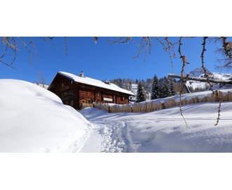 Winterwanderweg zur verschneiten Filzmoosalm bei Schneeschuhwanderung in Großarl | © Tourismusverband Großarltal